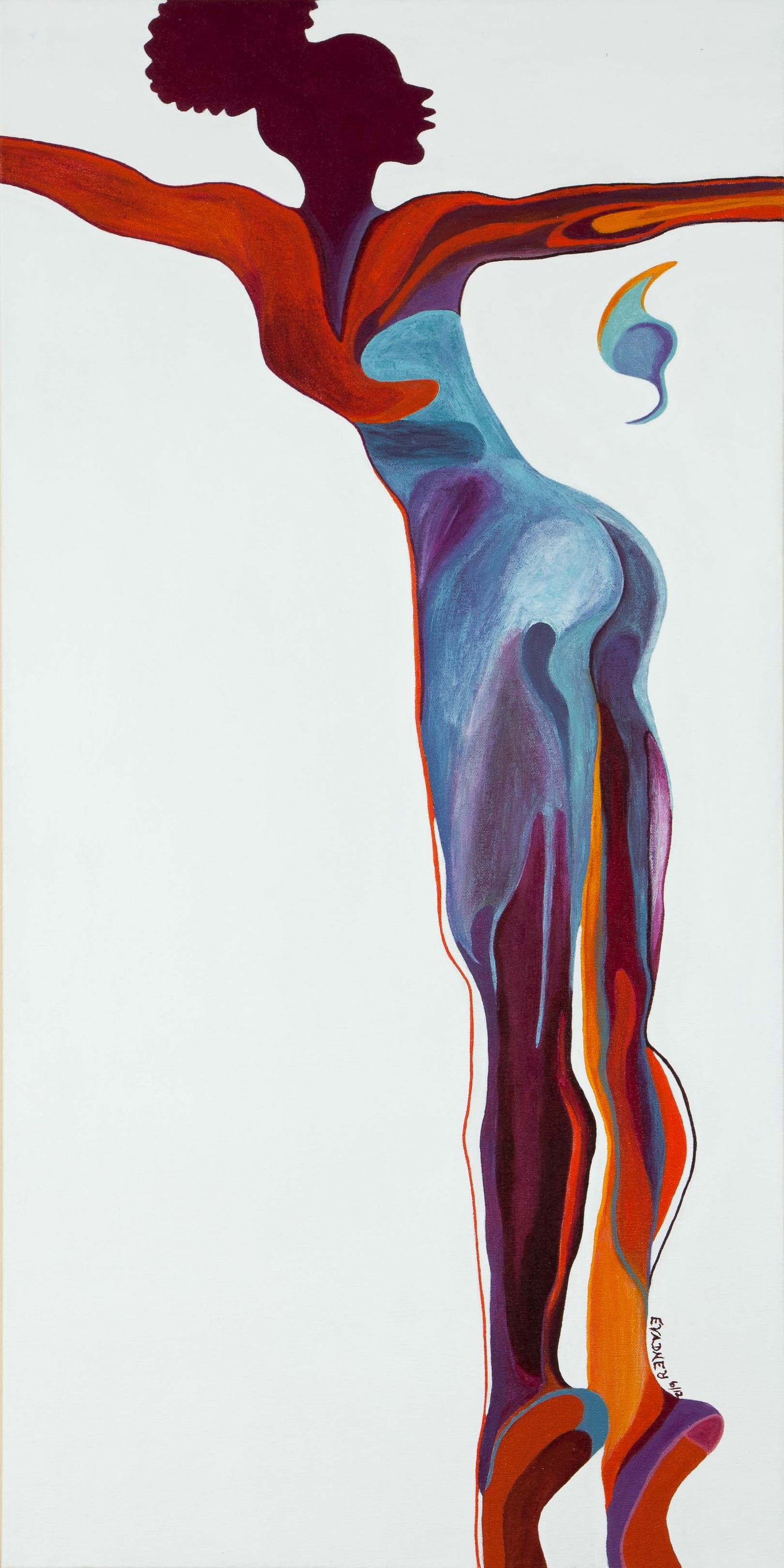 "Ballet Dancer" 2021 Digital Print by Evadney