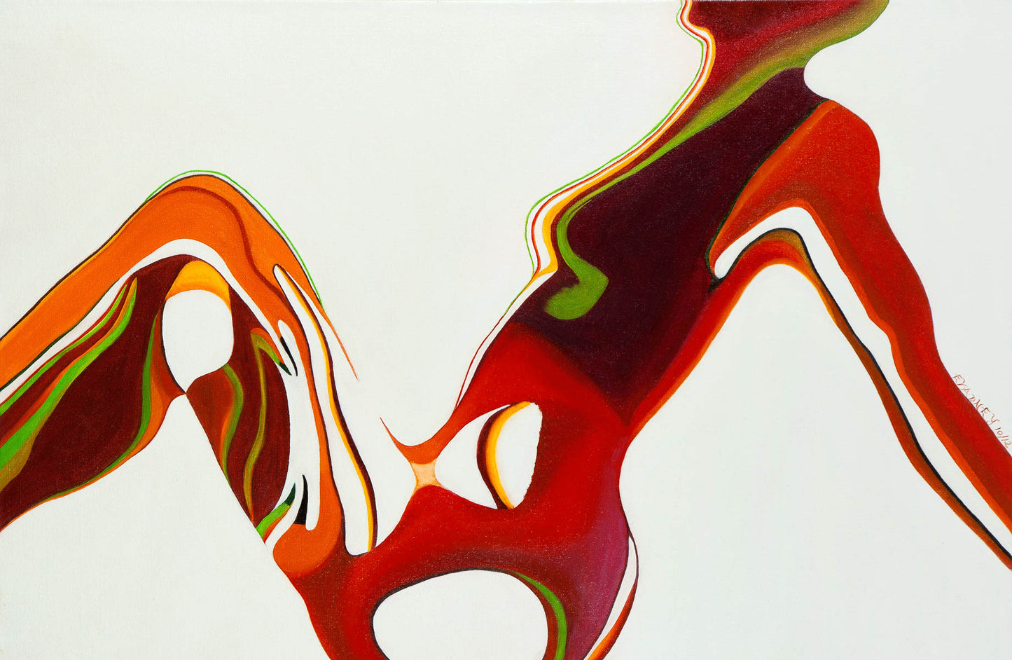 Orange Nude 2012 Digital Print