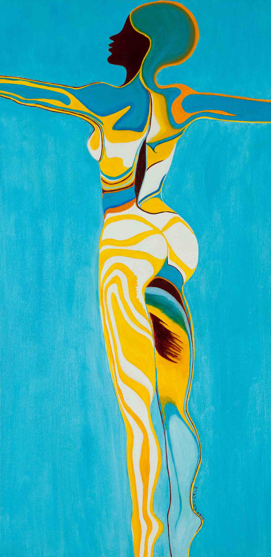 "Ballet Dancer In Yellow" 2021 Digital Print by Evadney