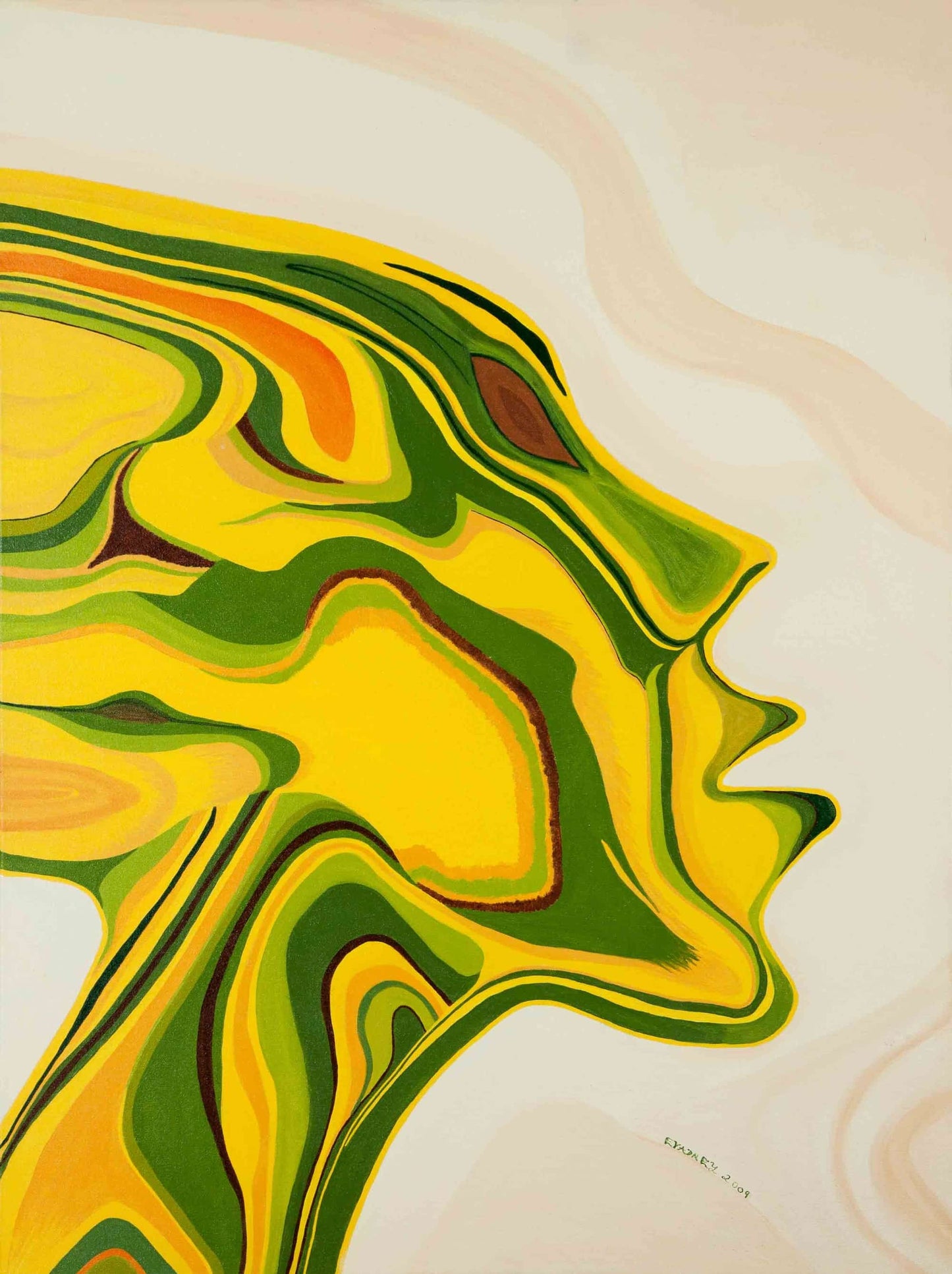 "Golden Beauty" 2009 Digital Print by Evadney
